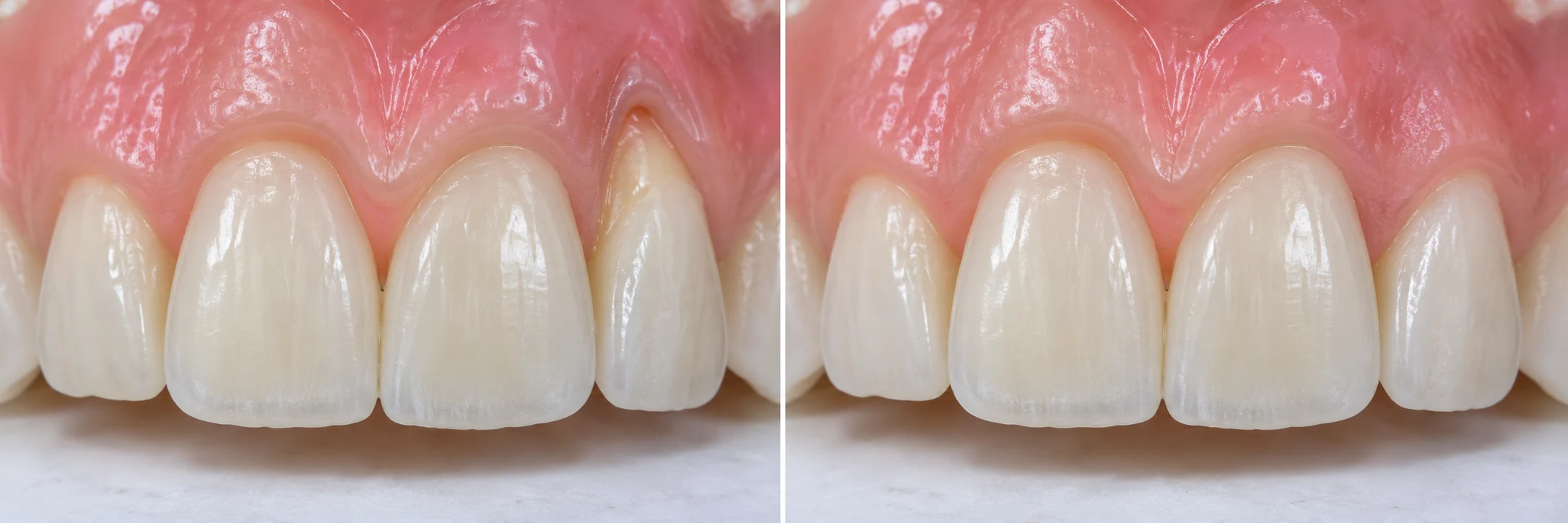 The same illustrative tooth with more root coverage after healing