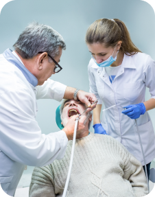 Dental care at the clinic