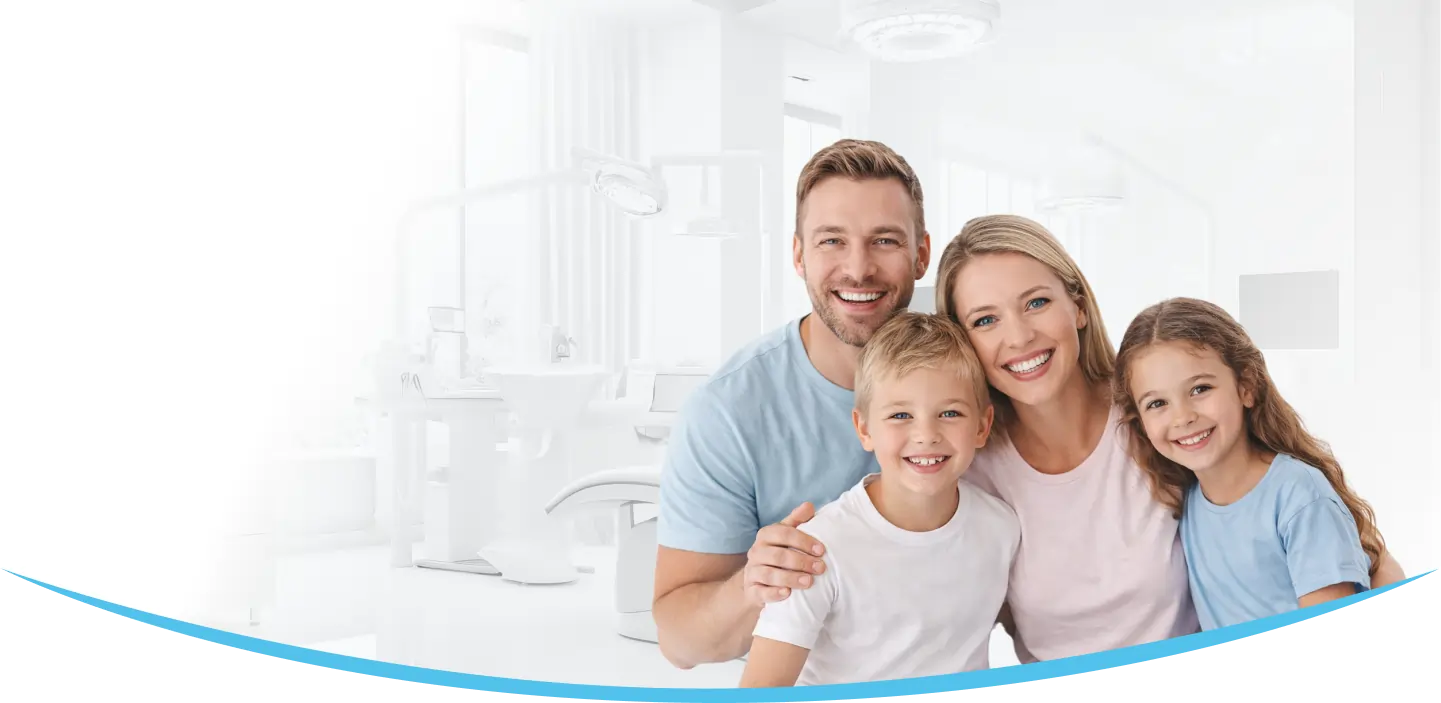 Professional dental team treating patient