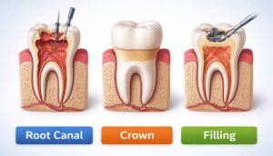 Root Canal vs Crown vs Filling