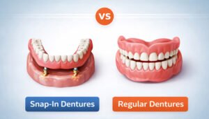 Snap-In Dentures vs Regular Dentures