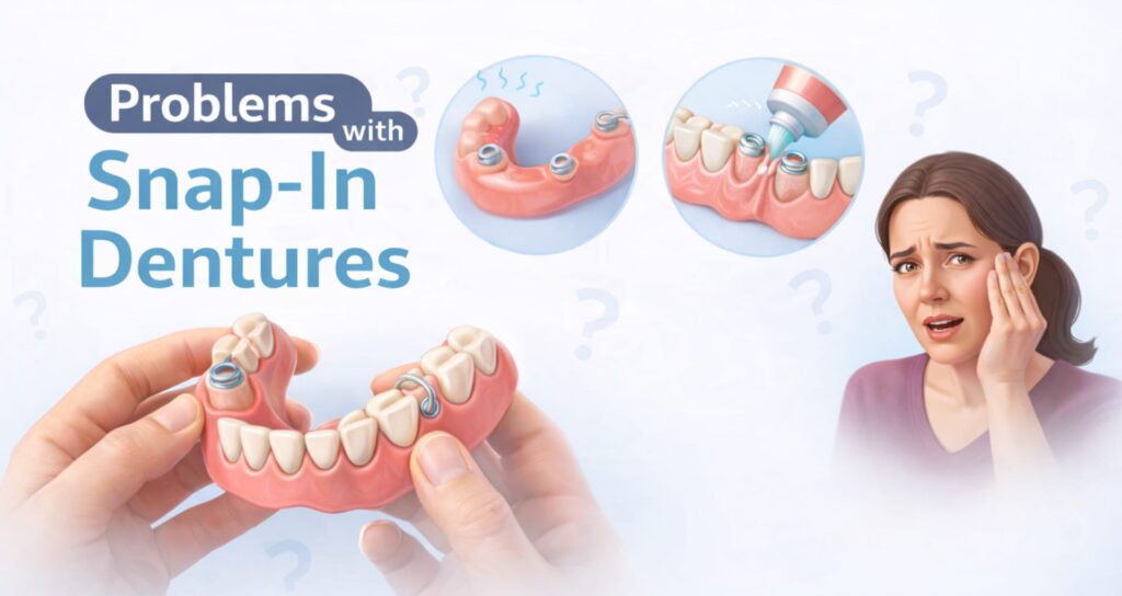 problems with snap in dentures